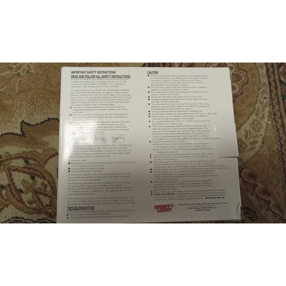 Hobby Lobby 25 Count C7 Multi Color Transparent Incandescent Christmas Lights